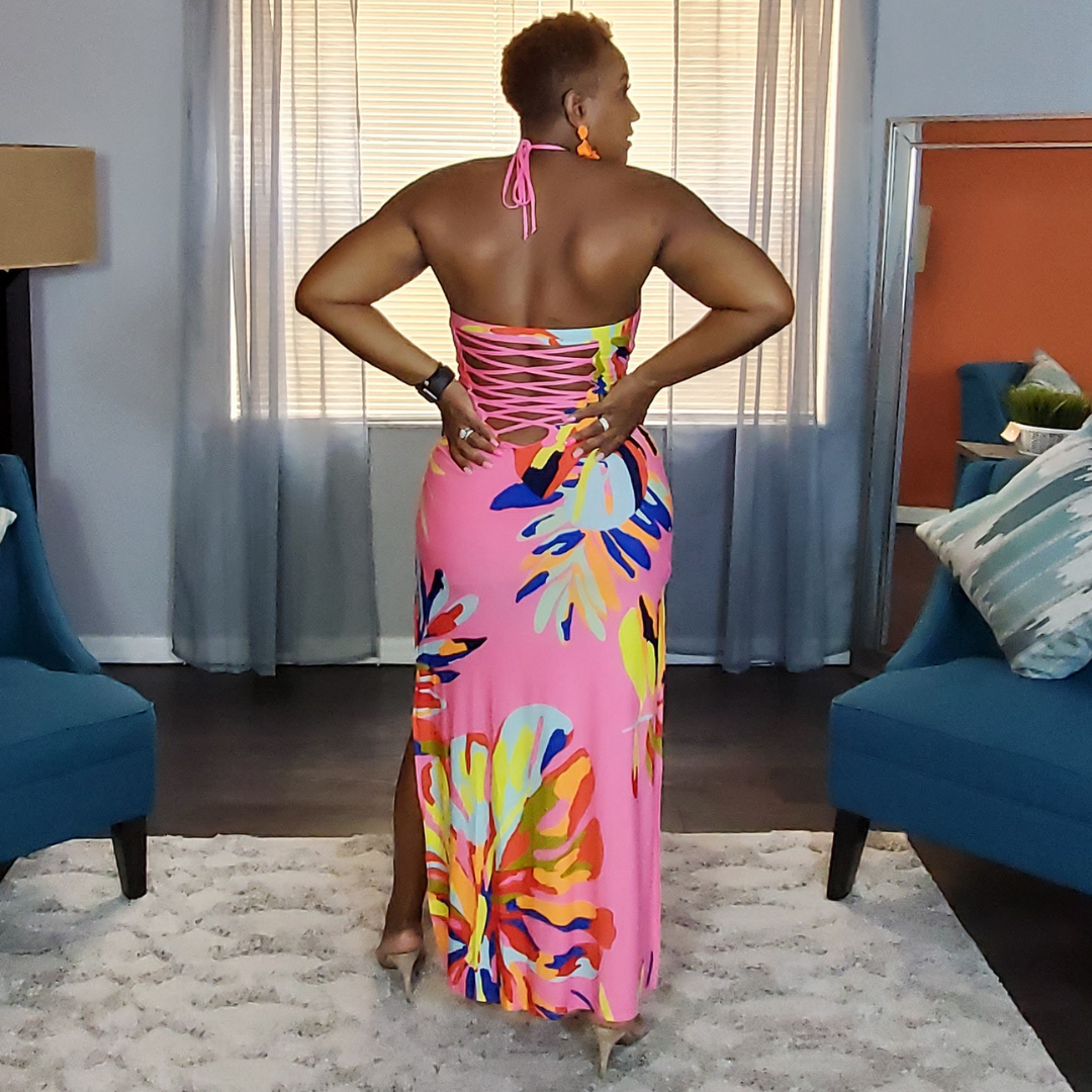 Ciarra Maxi Dress (pink)
