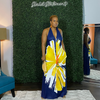 Taking Notes Maxi Dress (blue)