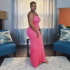 Tie It Out Maxi Dress (pink)