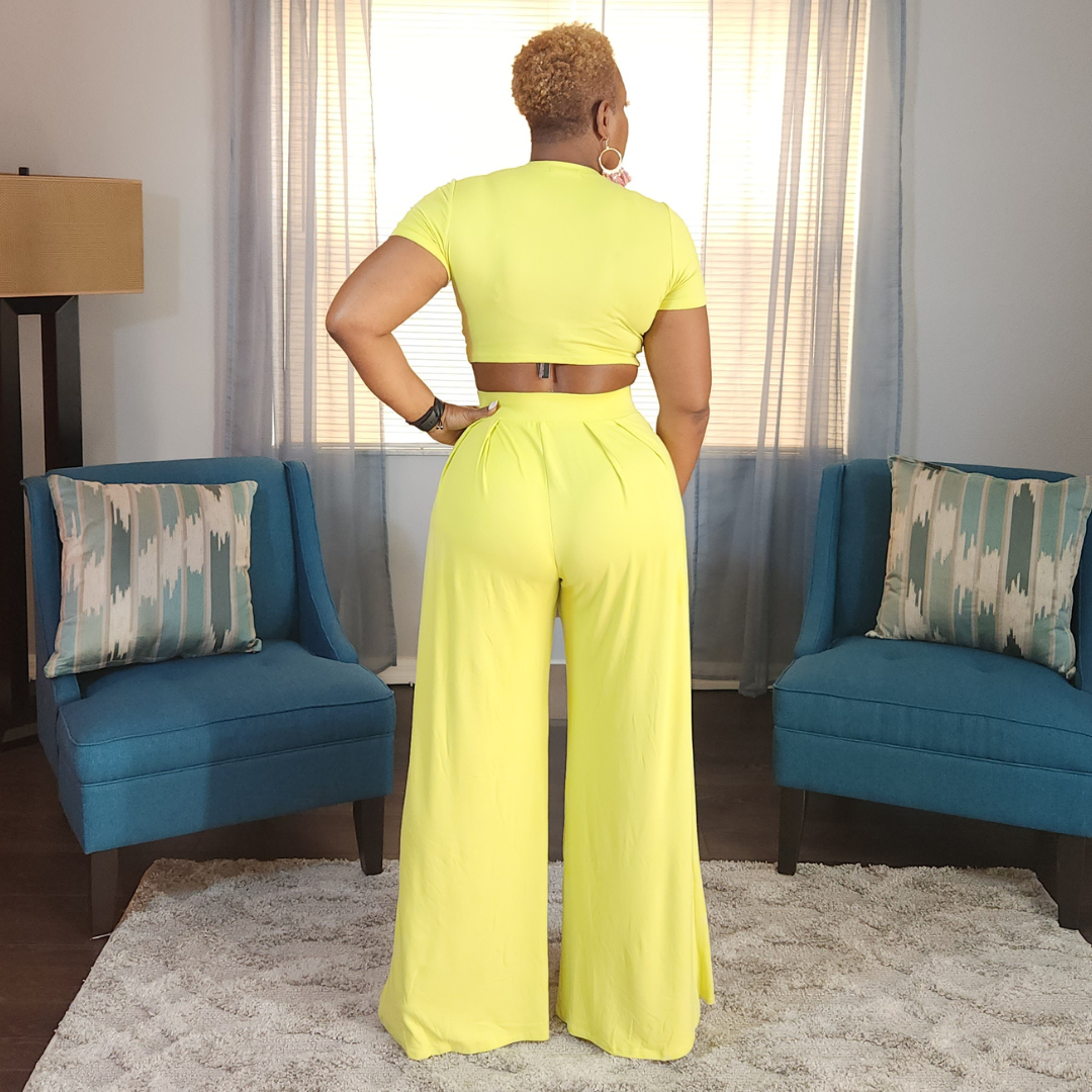 Lets Connect Pants Set (lime)